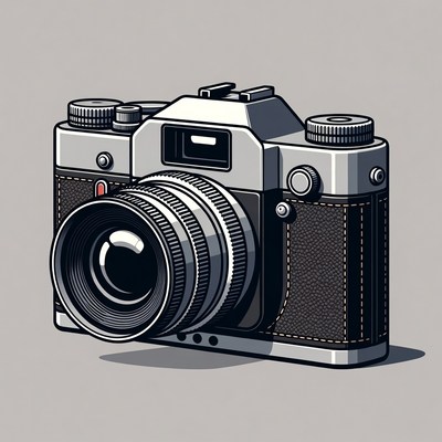 Classic camera with detailed design