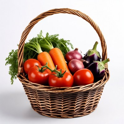 Fresh vegetables in a basket