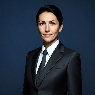 Business portrait in formal attire setting