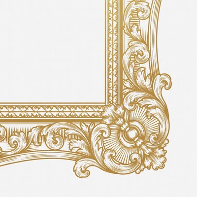 Gold decorative frame design with details