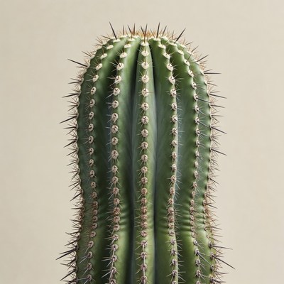 Cactus standing against simple background