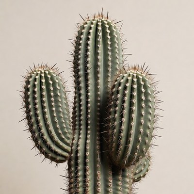 Cactus with multiple arms indoors