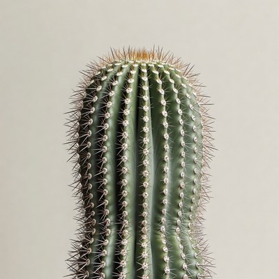 Cactus with spines in indoor setting