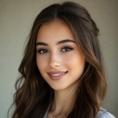 Young woman smiles for camera