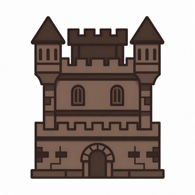 Castle design in simple style