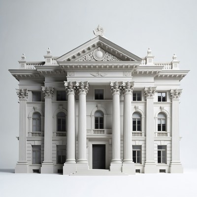 Model of a classical building design