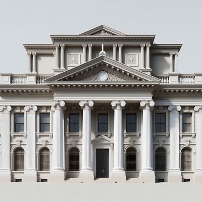 Historic building with columns and detail