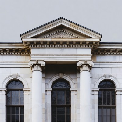 Classic architecture in urban setting