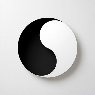 Yin yang symbol on a wall