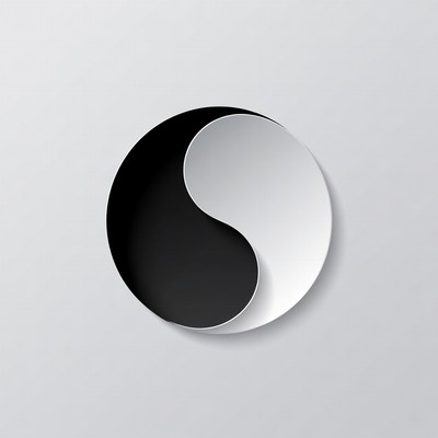 Circle design in black and white colors