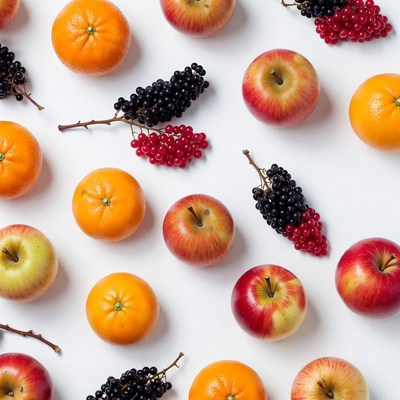 Colorful arrangement of fruits on a table