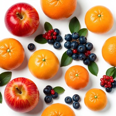 Bright fruits arranged on a surface