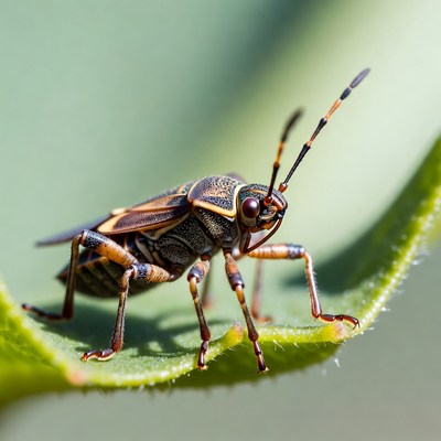 Close-up view of an insect on a leaf