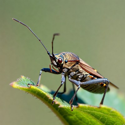 Insect on green leaf
