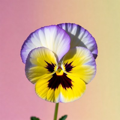Pansy flower with colorful background