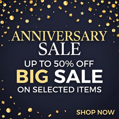 Sale event with discount announcement for items