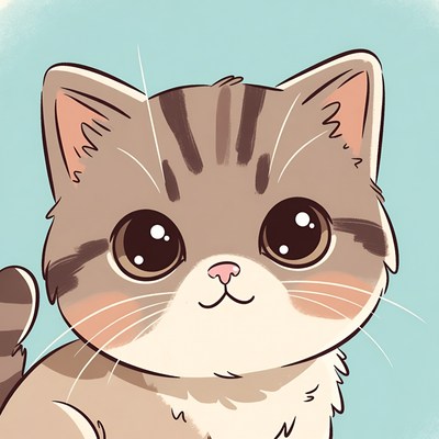 Cute kitten with big eyes