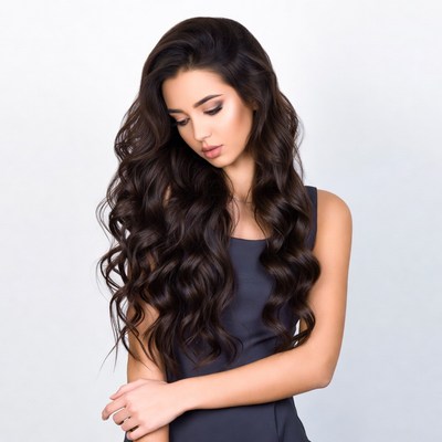 Portrait of a woman with long hair