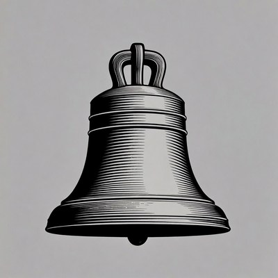 Bell illustration on gray background
