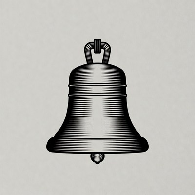 Bell design on neutral background