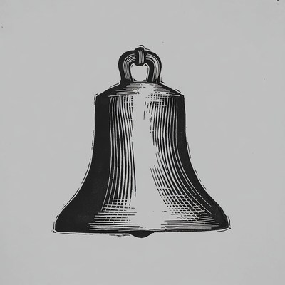 Bell illustration on white background