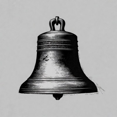 Bell made of metal with intricate design