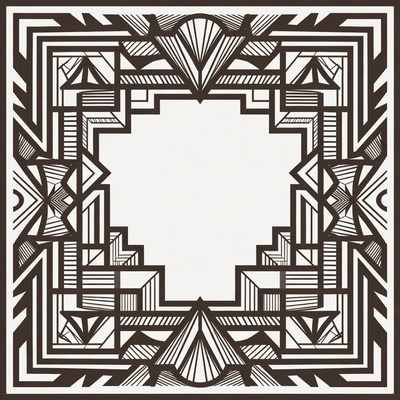 Abstract geometric line art design