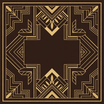 Decorative geometric pattern design in brown