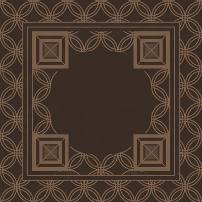Simple brown frame design with patterns