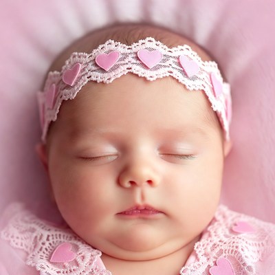 Cute baby girl with headband