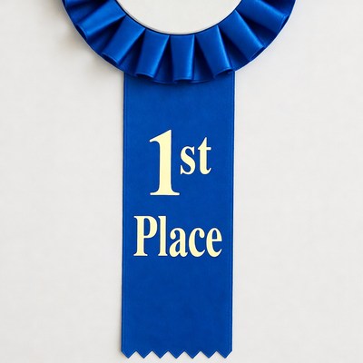 Blue ribbon for first place award