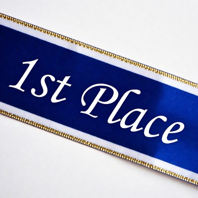Award ribbon for first place recognition