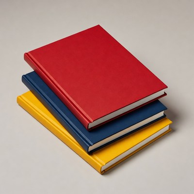 Stacked books on a neutral surface