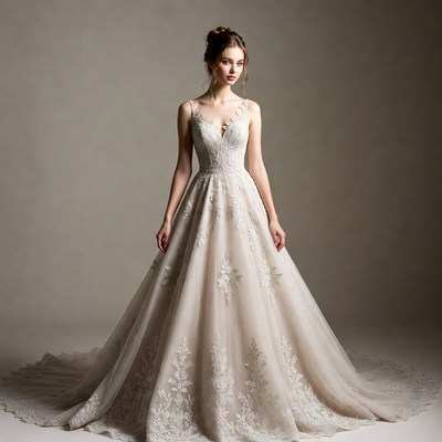 Bridal gown fitting in studio setting