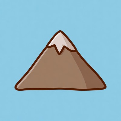 Mountain landscape on blue background