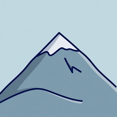 Mountain peak with snow cap