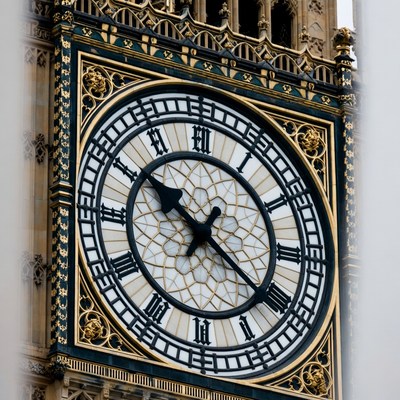 Big ben clock close-up view