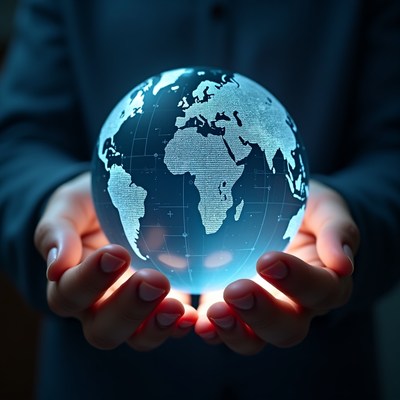 Holding the world in hands