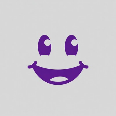 Purple smile graphic design element