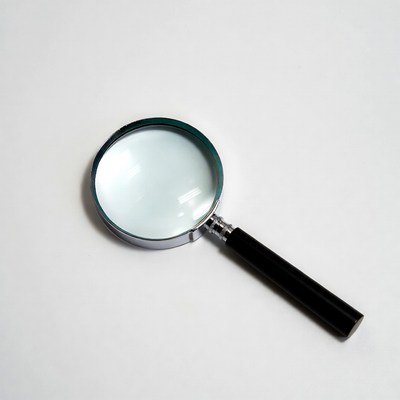 Magnifying glass on a white background