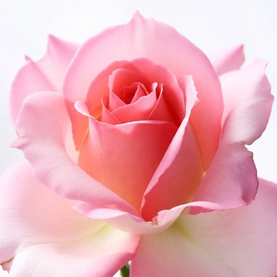 Pink rose with soft petals and bright structure