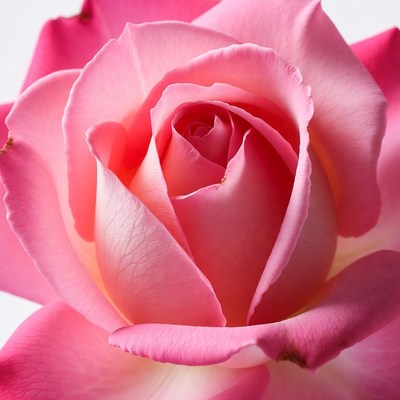 Pink rose in close up view