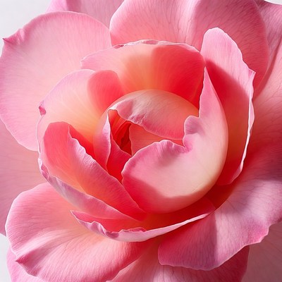 Pink rose in full bloom