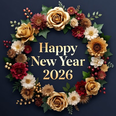 Celebrate new year with flowers