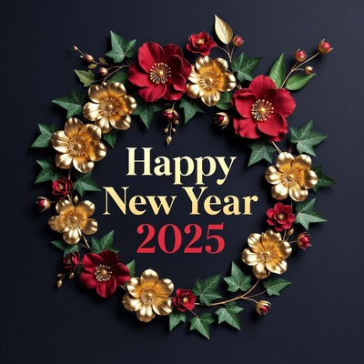 New year 2025 floral design