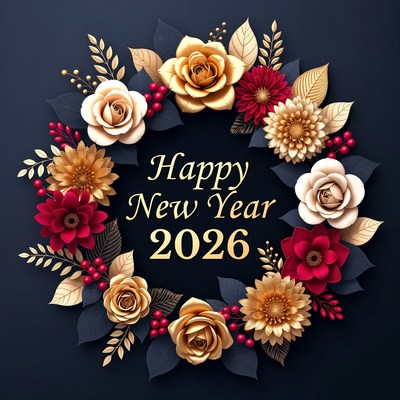 New year 2026 floral design