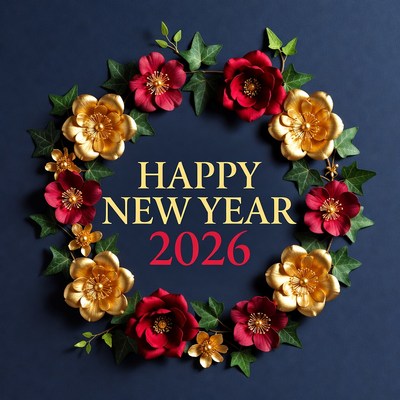New year wreath design for 2026