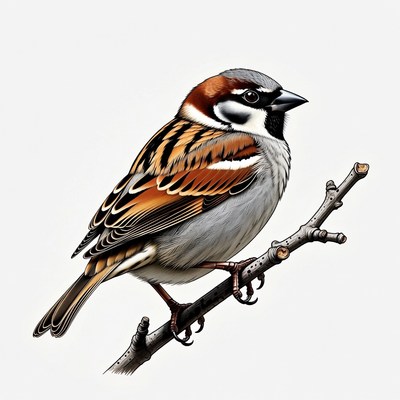 Bird perched on branch during daylight