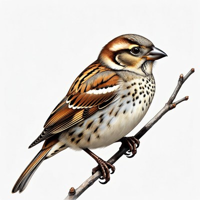 Bird perched on branch during daylight