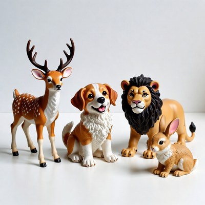 Figures of animals in a playful arrangement
